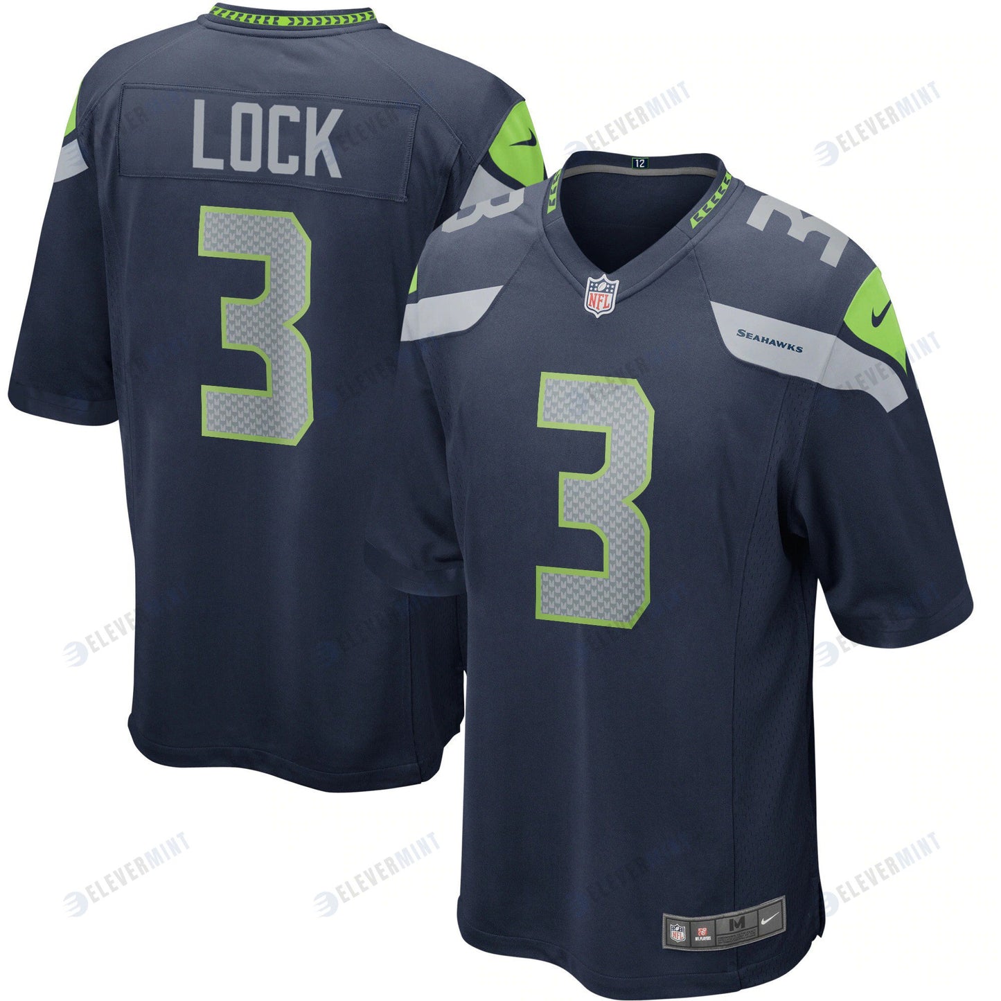 Seattle Seahawks Drew Lock 3 Game Jersey - College Navy Jersey