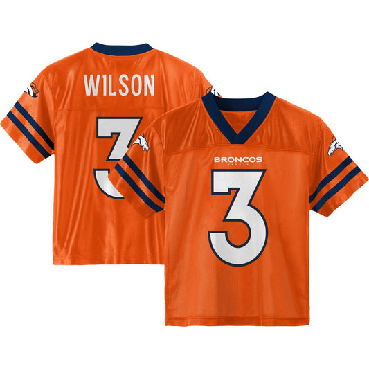 Toddler Russell Wilson Orange Denver Broncos Team Player Jersey