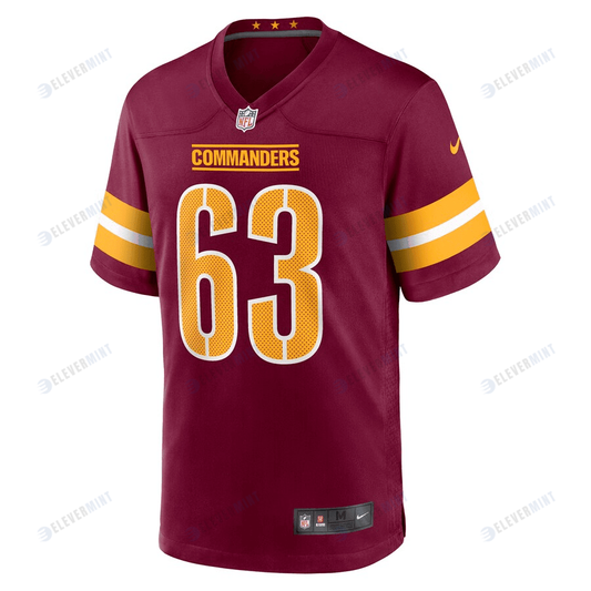 Nick Gates 63 Washington Commanders Men Game Jersey - Burgundy