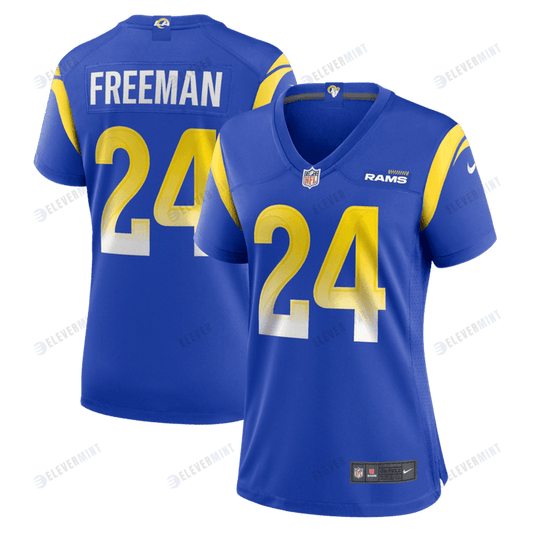 Royce Freeman 24 Los Angeles Rams Women's Game Jersey - Royal