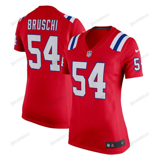 Tedy Bruschi 54 New England Patriots Women Retired Game Jersey - Red