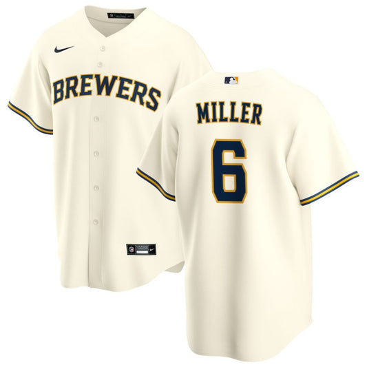 Owen Miller Milwaukee Brewers Nike Youth Home Replica Jersey - Cream