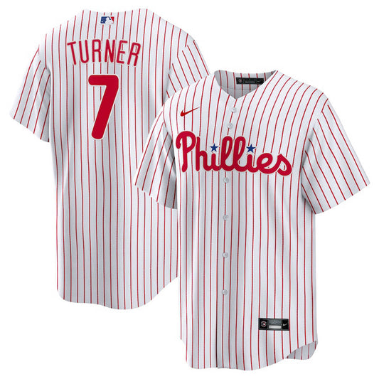 Youth Philadelphia Phillies Trea Turner Cool Base Replica Home Jersey - White