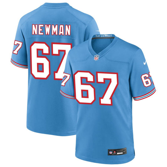 Xavier Newman Tennessee Titans Nike Oilers Throwback Game Jersey - Light Blue