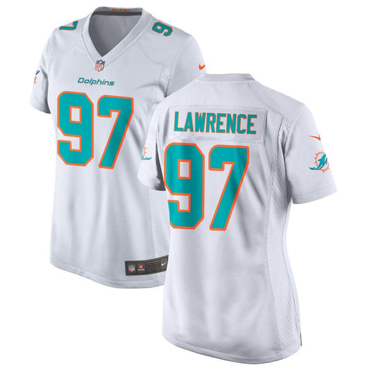 Rashard Lawrence Miami Dolphins Nike Women's Jersey - White